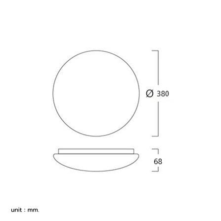ไฟเพดาน LED LUMAX 03-A2289 15 นิ้ว 36 วัตต์ DAYLIGHT/COOL WHITE/WARM WHITE สีขาว/น้ำตาล_7