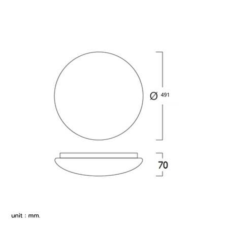 ไฟเพดาน LED LUMAX 03-A2292 19 นิ้ว 48 วัตต์ DAYLIGHT/COOL WHITE/WARM WHITE สีขาว_7