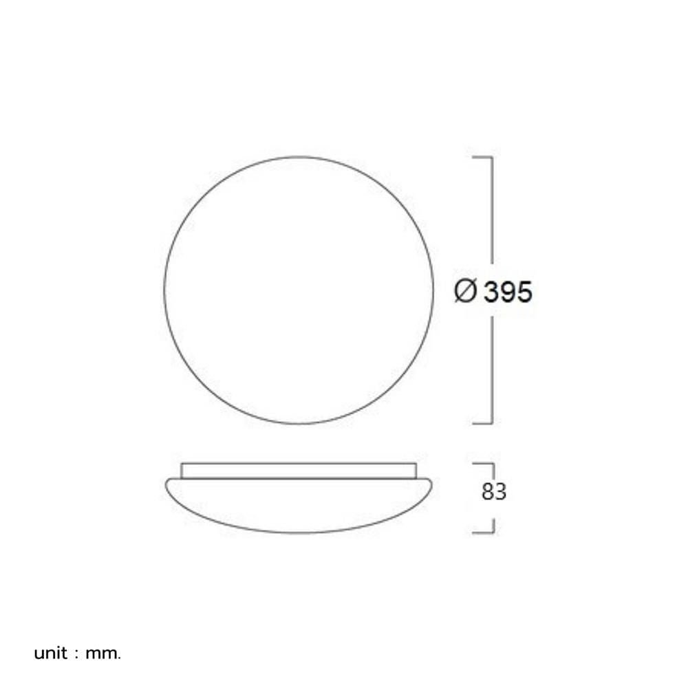 ไฟเพดาน LED LUMAX 03-A2290 15 นิ้ว 36 วัตต์ DAYLIGHT/COOL WHITE/WARM WHITE สีขาว/น้ำตาล