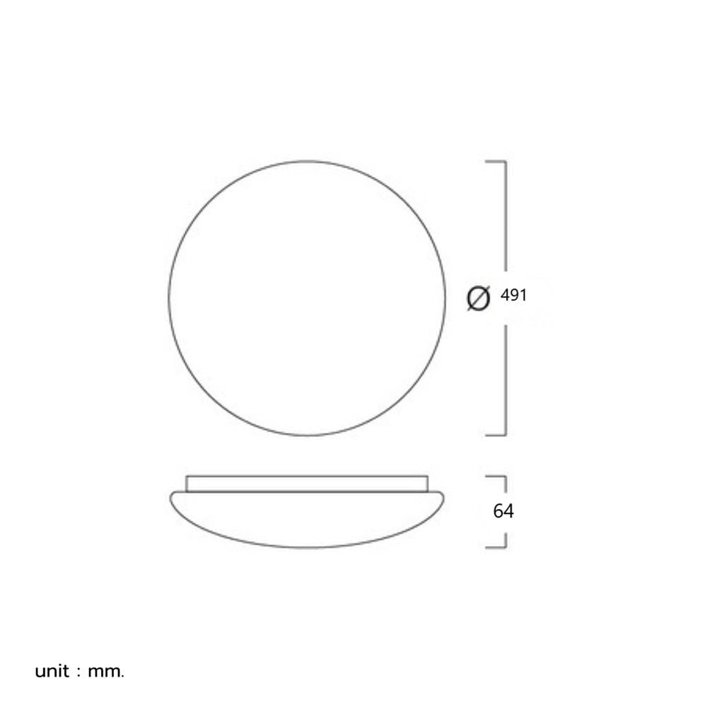 ไฟเพดาน LED LUMAX 03-A2294 19 นิ้ว 48 วัตต์ DAYLIGHT/COOL WHITE/WARM WHITE สีขาว