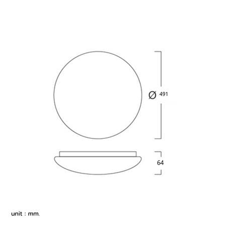 ไฟเพดาน LED LUMAX 03-A2294 19 นิ้ว 48 วัตต์ DAYLIGHT/COOL WHITE/WARM WHITE สีขาว_7