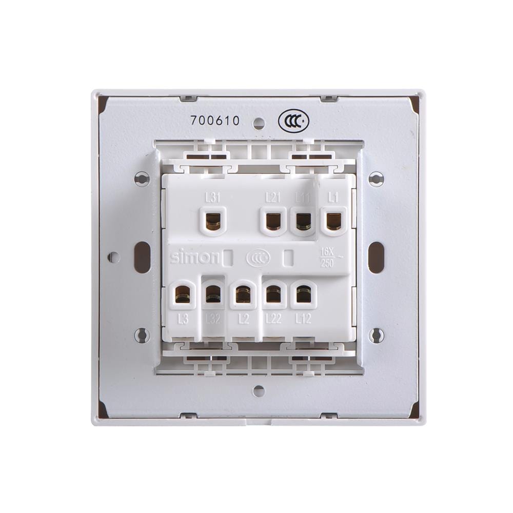 ชุดสวิตช์ 2 ทาง 3 ช่อง SIMON SIMi7-032-WH สีขาว