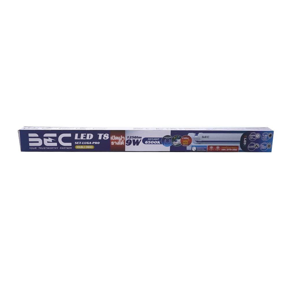 ชุดรางนีออน LED BEC T8 LUGA PRO 9 วัตต์ DAYLIGHT