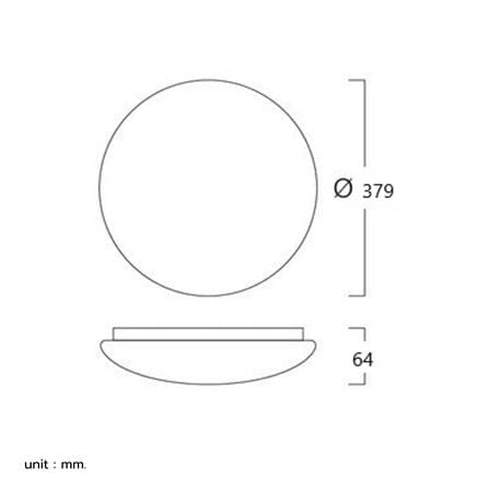 ไฟเพดาน LED LUMAX 03-A2291 15 นิ้ว 36 วัตต์ DAYLIGHT/COOL WHITE/WARM WHITE สีขาว_7