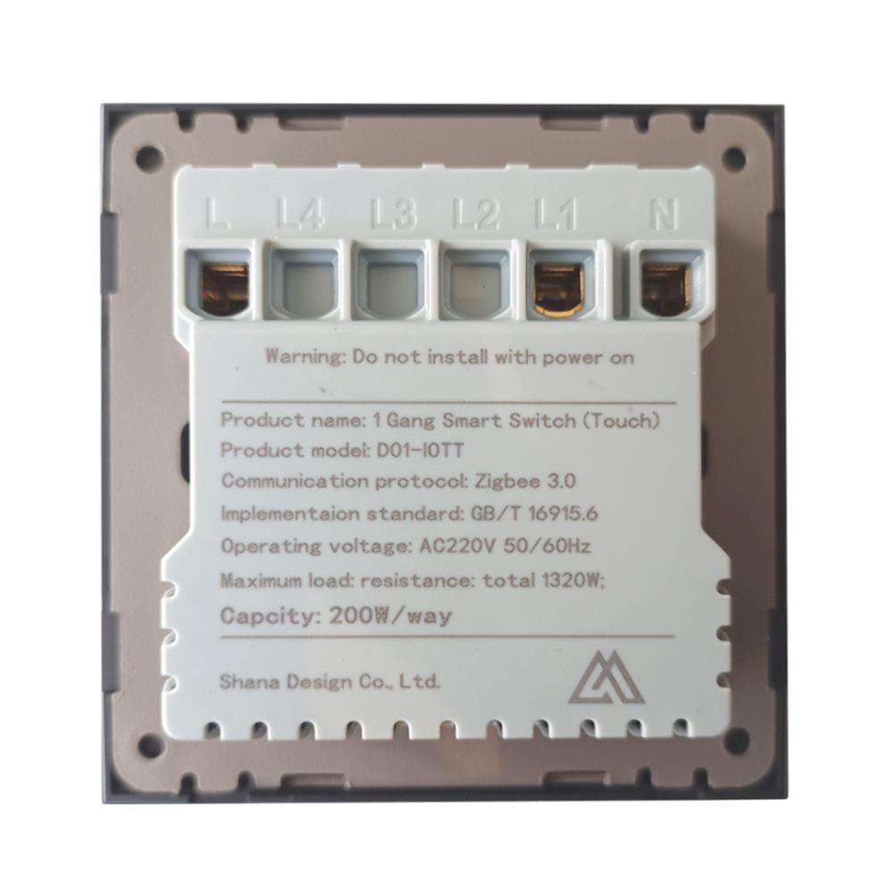 ชุดสมาร์ทสวิตช์ 1 ช่อง SAHN D01-IOTT-SL DELA สีเงิน