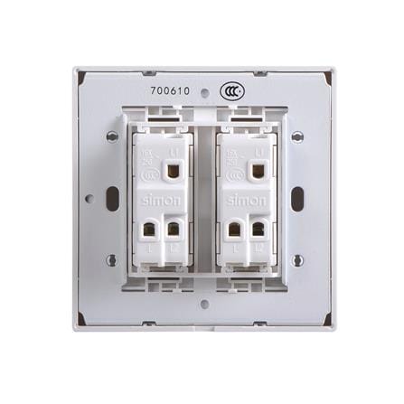 ชุดสวิตช์ 2 ทาง 2 ช่อง SIMON SIMi7-022-GR สีเทา_2