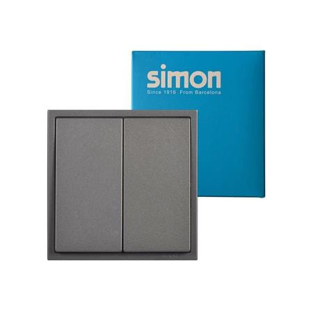 ชุดสวิตช์ 2 ทาง 2 ช่อง SIMON SIMi7-022-GR สีเทา_3