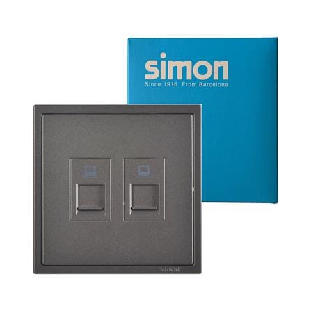 ชุดเต้ารับคอมพิวเตอร์ CAT6 SIMON SIMi7-37-GR  สีเทา_3