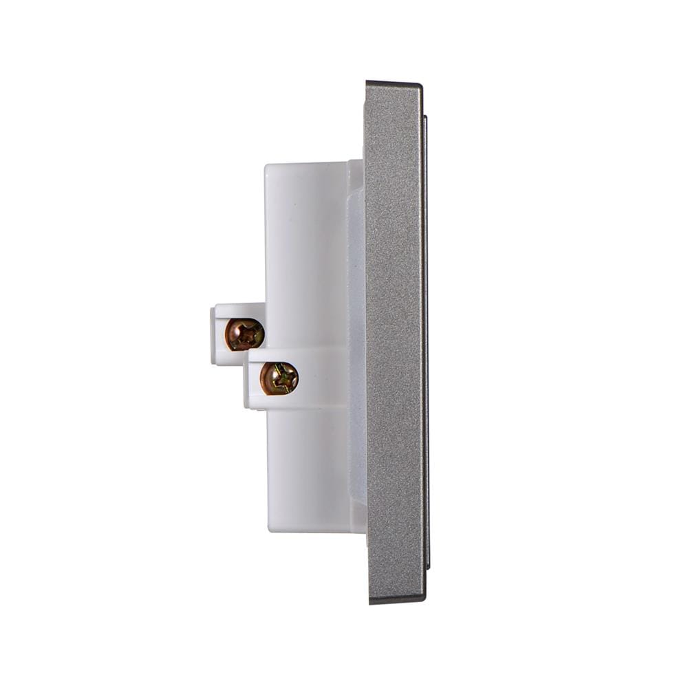 ชุดเต้ารับคู่ 3 ขา พร้อม USB-A และ TYPE-C SIMON SIMi7-102LUSBC-GR สีเทาหม่น