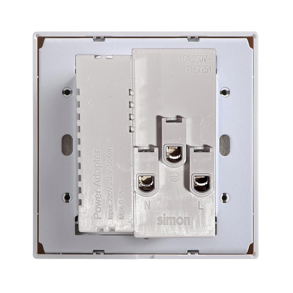 ชุดเต้ารับคู่ 3 ขา พร้อม USB-A และ TYPE-C SIMON SIMi7-102LUSBC-GR สีเทาหม่น