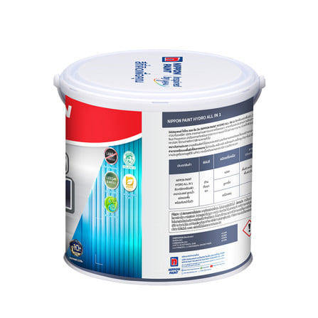 สีน้ำมันสูตรน้ำ ชนิดด้าน NIPPON PAINT HYDRO ALL IN 1 9004  สีดำ  1 แกลลอน_2