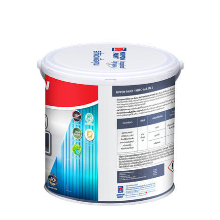 สีน้ำมันสูตรน้ำ ชนิดกึ่งเงา NIPPON PAINT HYDRO ALL IN 1 900 สีขาว  1 แกลลอน_2