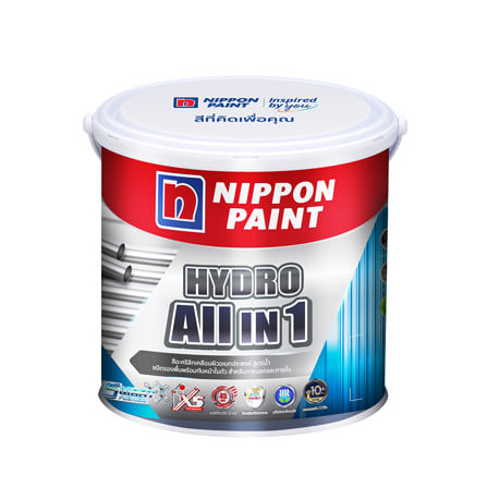 สีน้ำมันสูตรน้ำ ชนิดเงา NIPPON PAINT HYDRO ALL IN 1 9004 สีดำ 1 แกลลอน_0