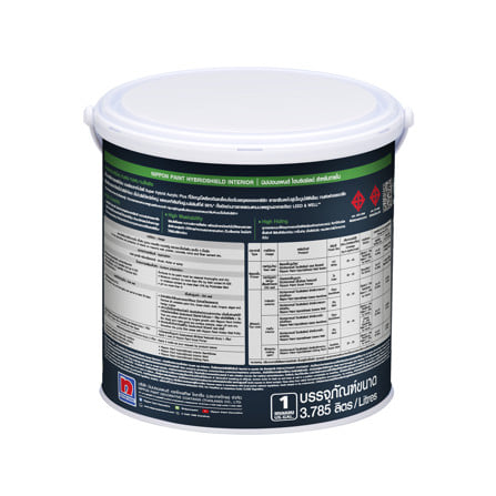 สีน้ำทาฝ้า ชนิดด้าน NIPPON PAINT HYBRID SHIELD 999  สีขาว 1 แกลลอน_3