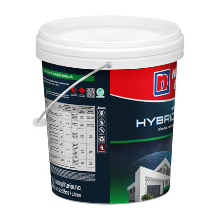 สีน้ำทาฝ้า ชนิดด้าน NIPPON PAINT HYBRID SHIELD 999  สีขาว 5 แกลลอน_2
