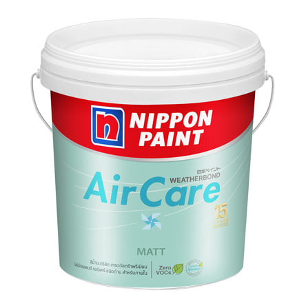 สีน้ำทาภายใน  ชนิดด้าน NIPPON PAINT AIR CARE BASE A สีขาว 2.5 แกลลอน_0