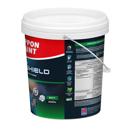 สีน้ำทาฝ้า ชนิดด้าน NIPPON PAINT HYBRID SHIELD 777  สีขาว 5 แกลลอน_2
