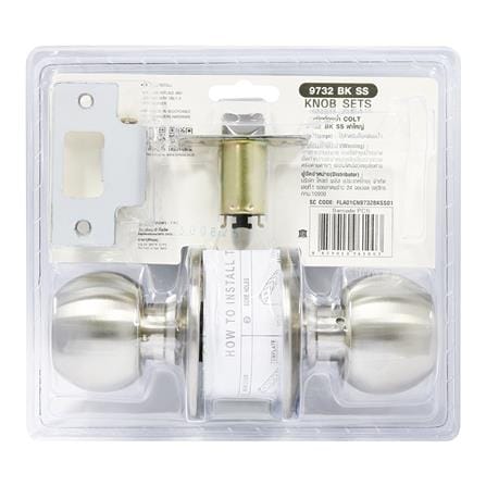 ลูกบิดประตูห้องน้ำ หัวกลม COLT FLA01CN9732BKSS01 สเตนเลส_4