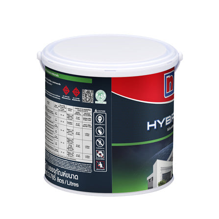 สีน้ำทาฝ้า ชนิดด้าน NIPPON PAINT HYBRID SHIELD 777  สีขาว 1 แกลลอน_2