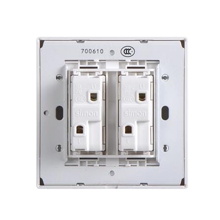 ชุดสวิตช์ทางเดียว 2 ช่อง SIMON SIMi7-021-GR สีเทาหม่น_2