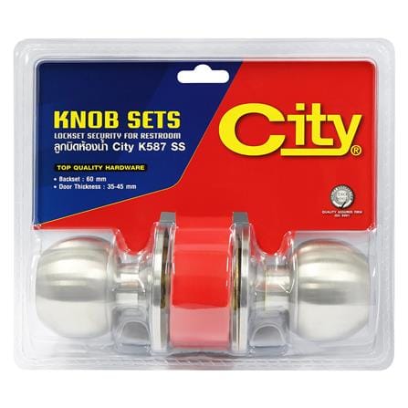 ลูกบิดประตูห้องน้ำ หัวกลม CITY FLA05CNK587BKSS01 สเตนเลส_3