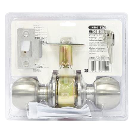 ลูกบิดประตู หัวกลม CITY FLA05CNK587ETSS01 สีสเตนเลส_4