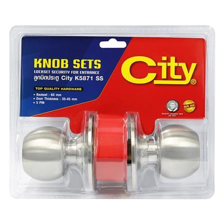 ลูกบิดประตู หัวกลม CITY FLA05CNK5871ETSS01 สีเงิน_3