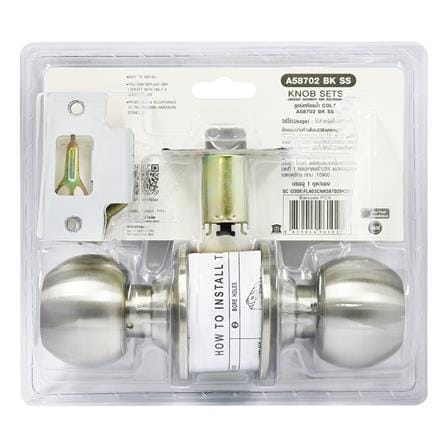 ลูกบิดประตูห้องน้ำ หัวกลม COLT FLA03CNA58702BKSS สเตนเลส_4