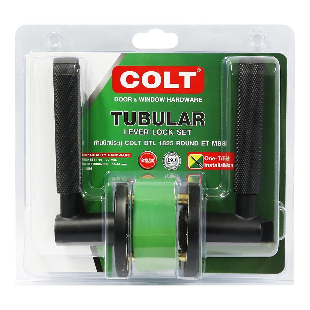 มือจับก้านโยก ห้องทั่วไป COLT FAC02CNBTL1825ETMB01 สีดำ