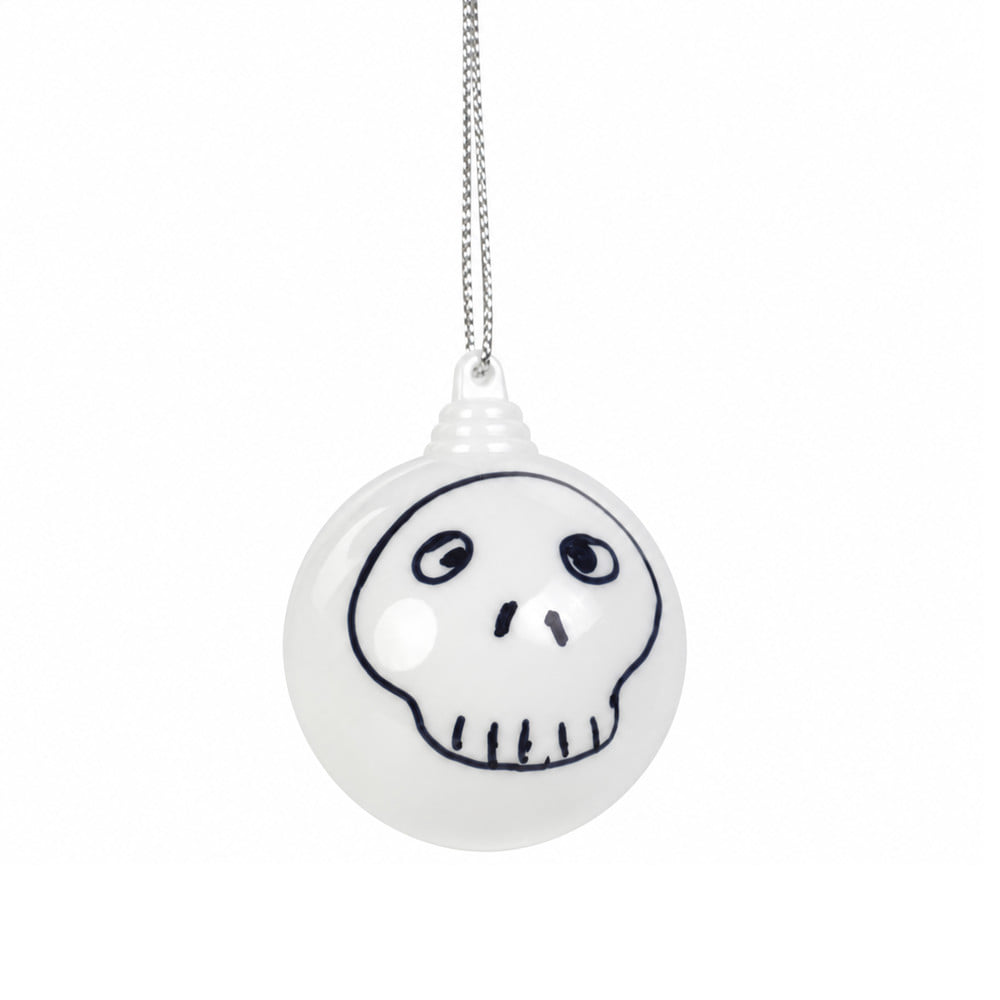 ของตกแต่ง BALL HALLOWEEN SIAMXMAS 6 ซม. สีขาว  (แพ็ก 6 ชิ้น)