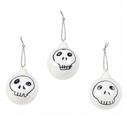 ของตกแต่ง BALL HALLOWEEN SIAMXMAS 6 ซม. สีขาว  (แพ็ก 6 ชิ้น)_0