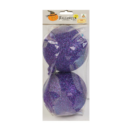 ชุดลูกบอลตกแต่งฮาโลวีน SIAMXMAS 8 ซม. สีม่วง (แพ็ก 2 ชิ้น)_1
