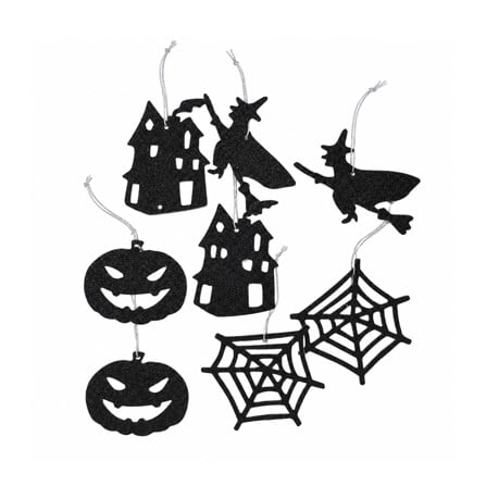 เซ็ทของตกแต่ง HALLOWEEN SIAMXMAS 8 ชิ้น สีดำ_0