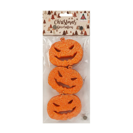 ของตกแต่ง ฟักทอง SIAMXMAS 8 ซม. สีส้ม (แพ็ก 3 ชิ้น)_1