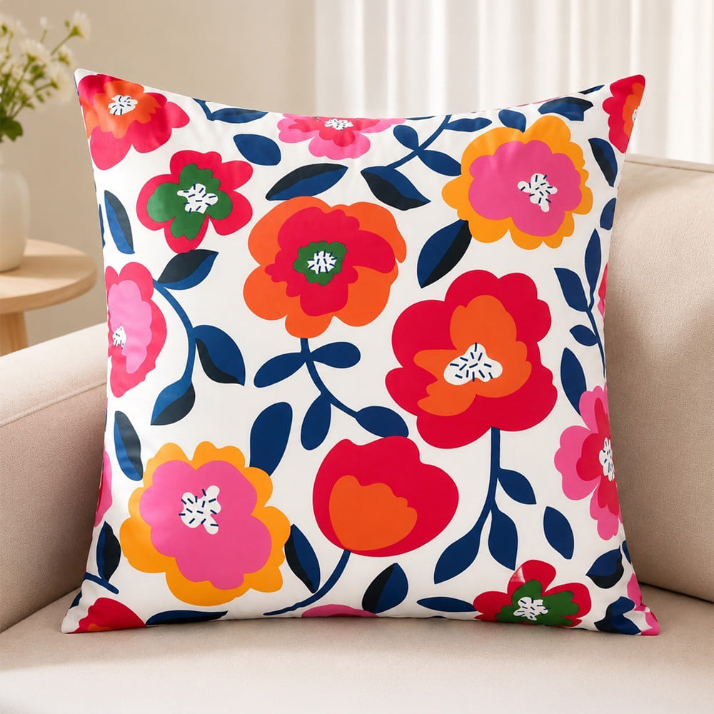 หมอนอิง SYNDEX  FLOWER  29x29 นิ้ว สีส้ม