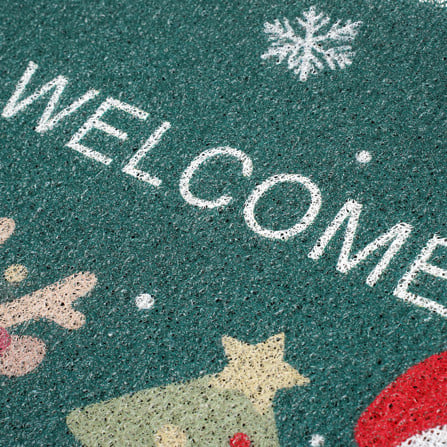 พรมเช็ดเท้าดักฝุ่น SNAZZ  SANTA  45x75 ซม. สีเขียว_2