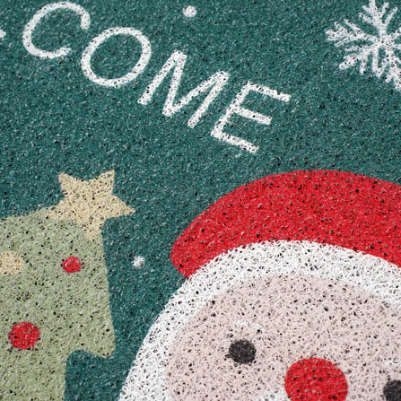 พรมเช็ดเท้าดักฝุ่น SNAZZ  SANTA  45x75 ซม. สีเขียว_3