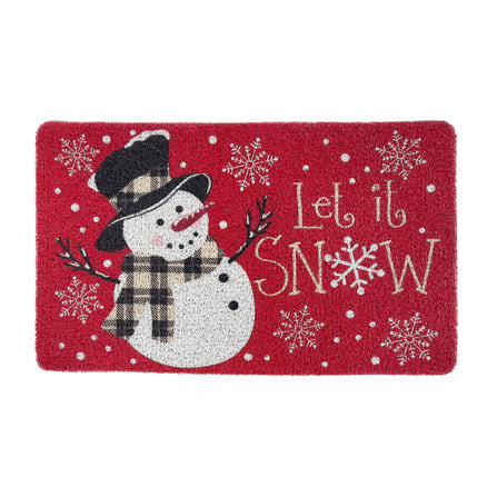 พรมเช็ดเท้าดักฝุ่น SNAZZ  SNOWMAN 45x75 ซม. สีแดง_0