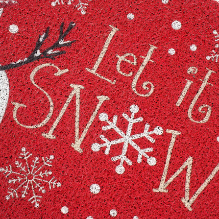 พรมเช็ดเท้าดักฝุ่น SNAZZ  SNOWMAN 45x75 ซม. สีแดง_2