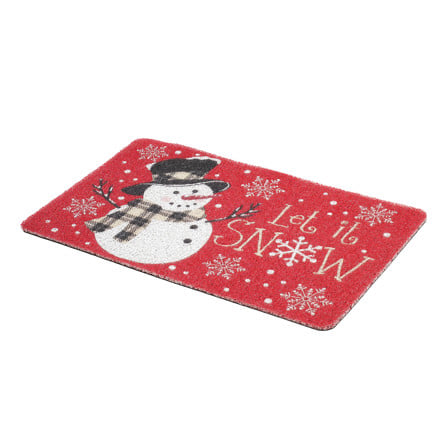 พรมเช็ดเท้าดักฝุ่น SNAZZ  SNOWMAN 45x75 ซม. สีแดง_4