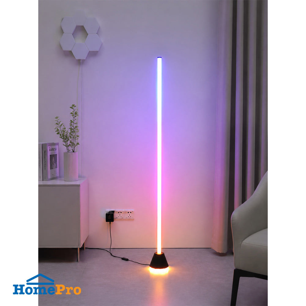 ไฟตั้งพื้น LED RGB 24 วัตต์ สีขาว/ดำ 1 หัว