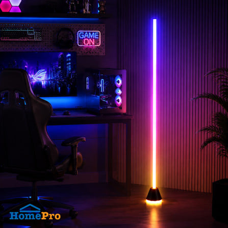 ไฟตั้งพื้น LED RGB 24 วัตต์ สีขาว/ดำ 1 หัว_2