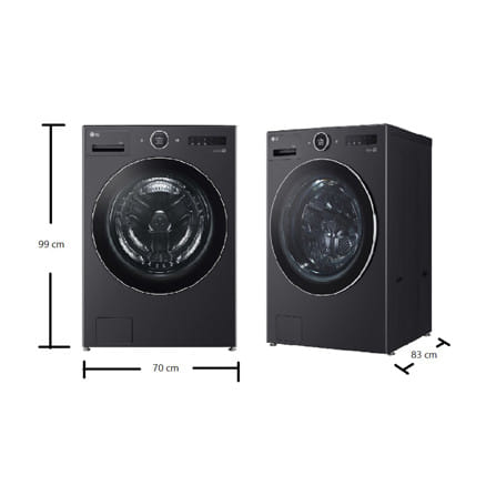 เครื่องซักผ้าฝาหน้า LG FX2725SFXKA 25 กก. 1000 RPM อินเวอร์เตอร์ สีดำ_6