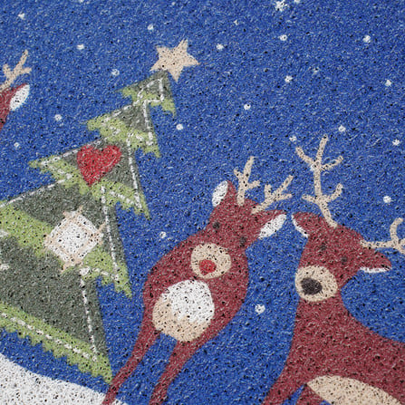 พรมเช็ดเท้าดักฝุ่น SNAZZ  DEER 45x75 ซม. สีน้ำเงิน_2