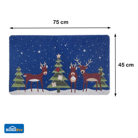 พรมเช็ดเท้าดักฝุ่น SNAZZ  DEER 45x75 ซม. สีน้ำเงิน_7