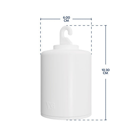 โซ่น้ำลงไวนิล VG ฟลอรอล 3 เมตร สีขาว_2