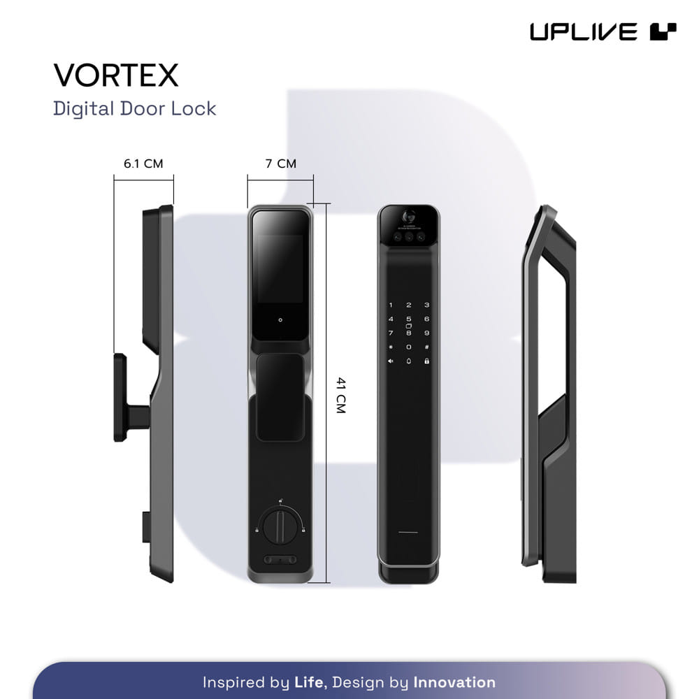 กลอนดิจิตอล UPLIVE VORTEX (712) สีดำ