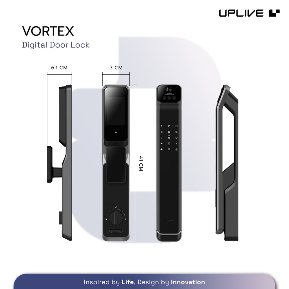 กลอนดิจิตอล UPLIVE VORTEX (712) สีดำ