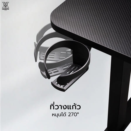โต๊ะเกมมิ่งปรับระดับไฟฟ้า NUBWO NXGD996 100 ซม. สีดำ_9