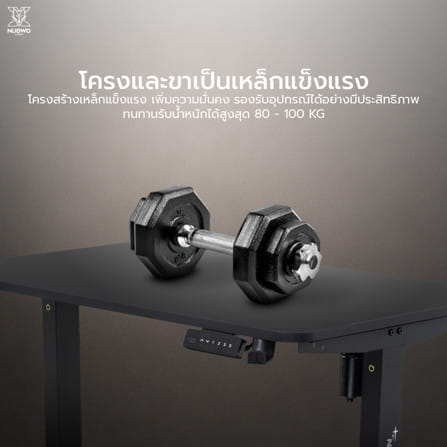 โต๊ะเกมมิ่งปรับระดับไฟฟ้า NUBWO NXGD996 100 ซม. สีดำ_10